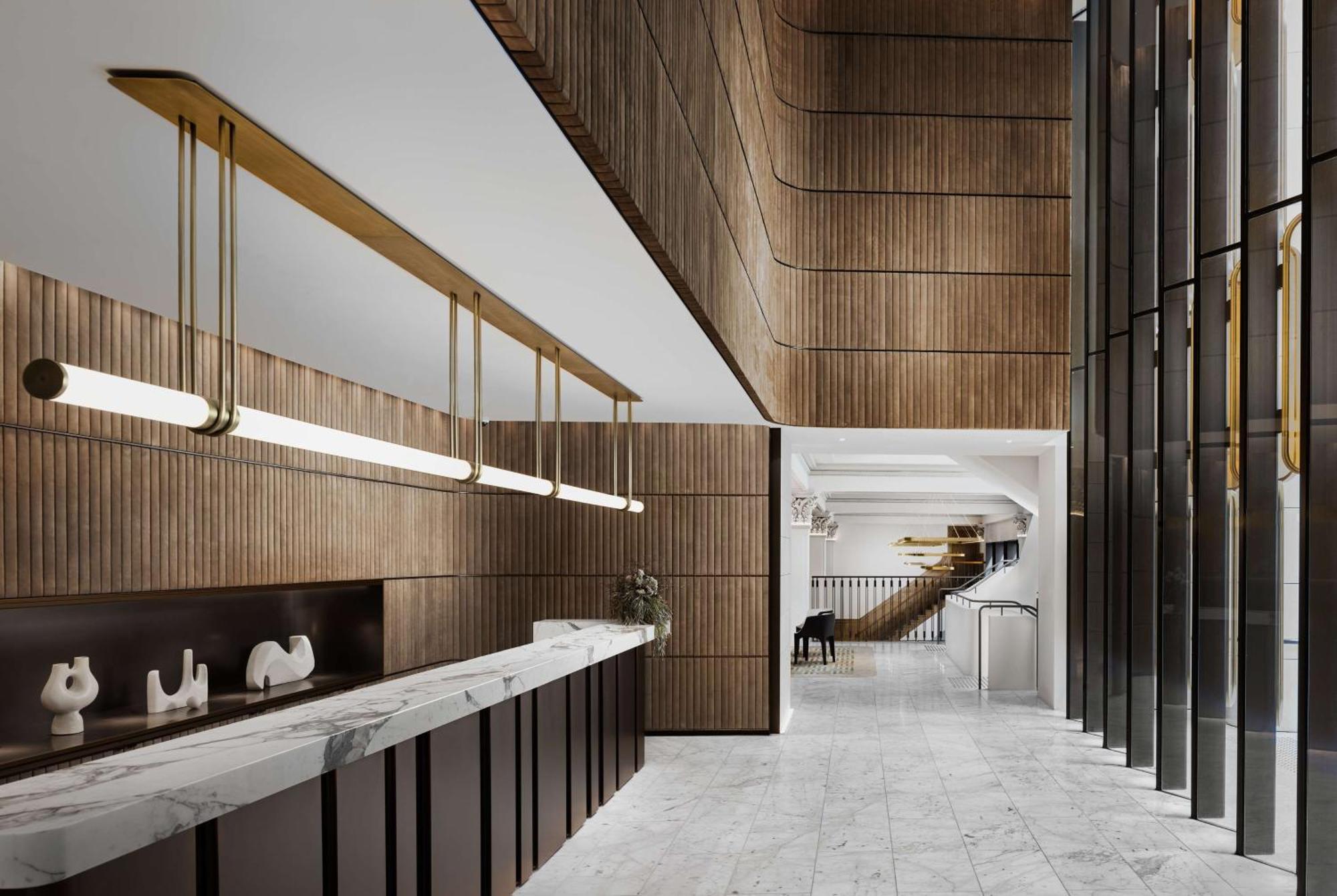 Hilton Melbourne Little Queen Street Екстериор снимка The interior of the new building